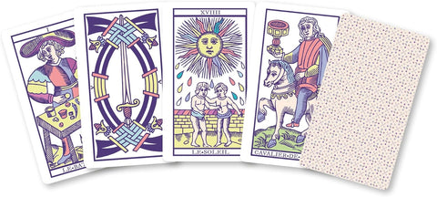 Mini Tarot de Marseille kortos prancūziškos, kolekcinis burtų rinkinys