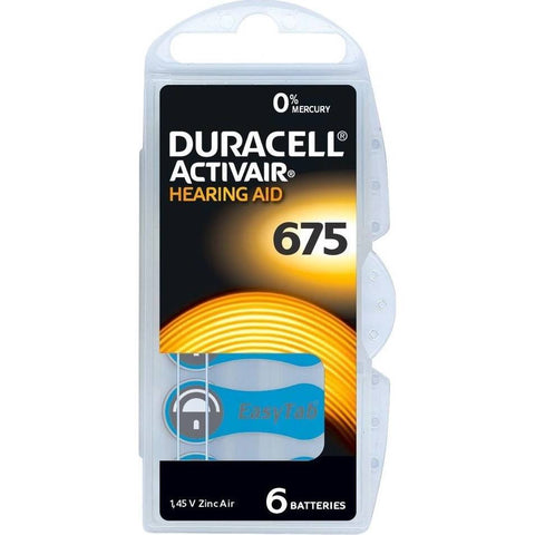 Duracell Activair 675 baterijos klausos aparatams, 60 vnt.