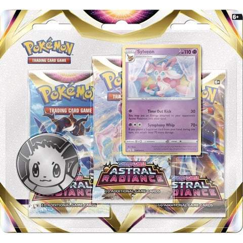 Pokémon Astral Radiance Sylveon blister rinkinys, 3 booster pakeliai