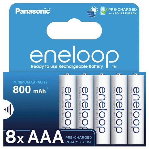Panasonic Eneloop AAA 800mAh įkraunamos baterijos, 8 vnt.