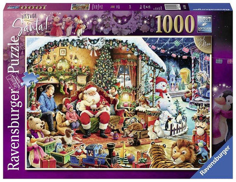 Ravensburger kalėdinė dėlionė Aplankykime Kalėdų Senelį, 1000 detalių