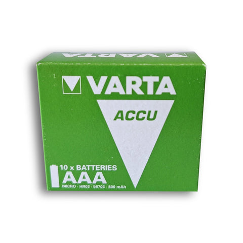 Varta AAA įkraunamos baterijos 800mAh, 10 vnt. R2U NiMH