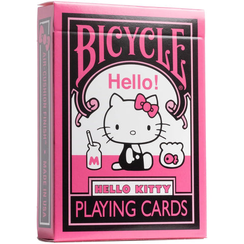 Bicycle Hello Kitty Black & Pink žaidimo kortos – rožinė ir juoda