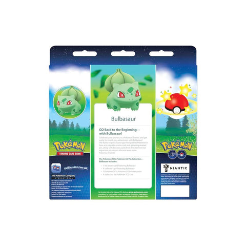 Pokémon GO TCG Bulbasaur ženkliuko rinkinys su promo korta (3 pakeliai, anglų)