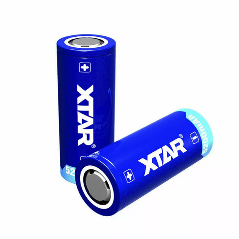 XTAR 26650 ličio jonų įkraunama baterija 5200mAh su apsauga
