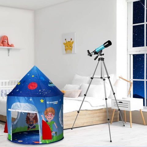 Teleskopas vaikams Bresser Junior 50/360 su sulankstoma palapine