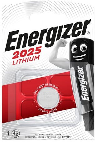 Energizer CR2025 3V ličio baterija raktams, laikrodžiams, matuokliams