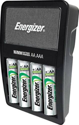 Energizer Recharge Maxi AA/AAA NiMH baterijų įkroviklis su 2xAAA