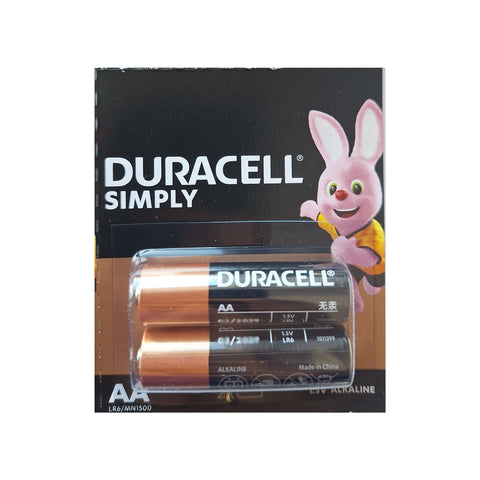 Duracell Simply AA LR6 1.5V šarminės baterijos, 2 vnt. rinkinys