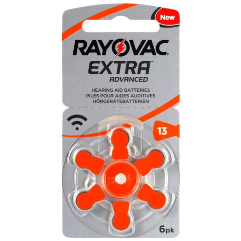 Rayovac Extra Advanced 13 klausos aparatų baterijos, 60 vnt.