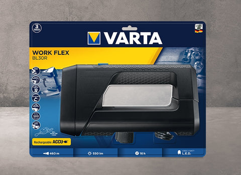 Varta Work Flex BL30R LED įkraunamas darbinis žibintas 550 lm