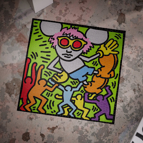 Keith Haring „Andy Mouse“ dėlionė 1000 detalių – pop meno gerbėjams