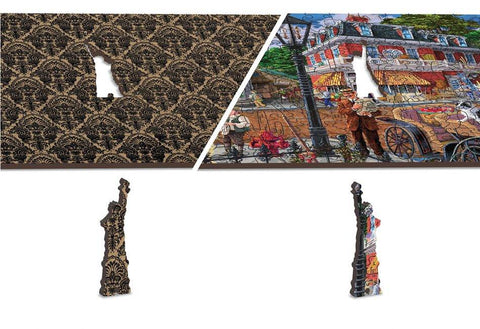 Medinė dėlionė „Main Street“ 400 detalių, 3D storis 4 mm, vaikams 8+
