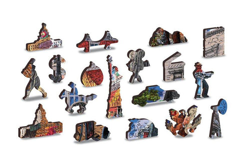 Medinė dėlionė „Main Street“ 400 detalių, 3D storis 4 mm, vaikams 8+