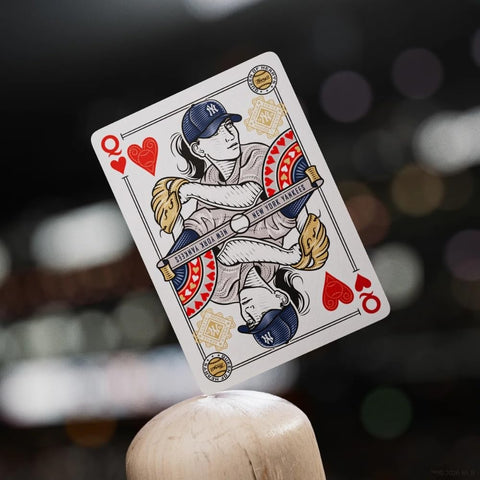 New York Yankees premium žaidimo kortos su aukso folija – dovana gerbėjui