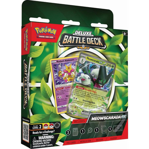 Pokémon Meowscarada ex Deluxe Battle galinga kortų kaladė