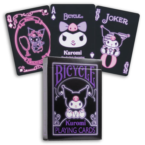 Bicycle Kuromi žaidimo kortos – Sanrio kolekcionieriams ir pokeriui