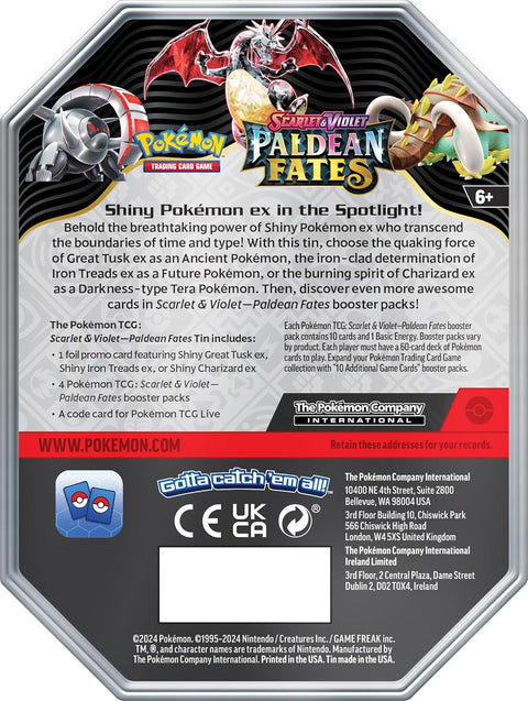 Pokemon TCG Paldean Fates Shiny Charizard ex rinkinys dėžutėje