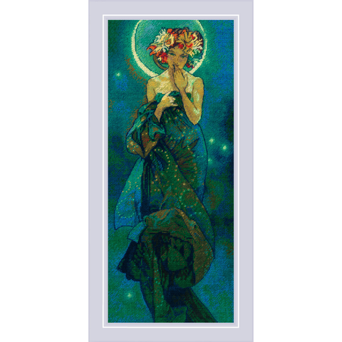 The Moon after A. Mucha’s Artwork. Siuvinėjimo rinkinys iš RIOLIS Nr.: 2340