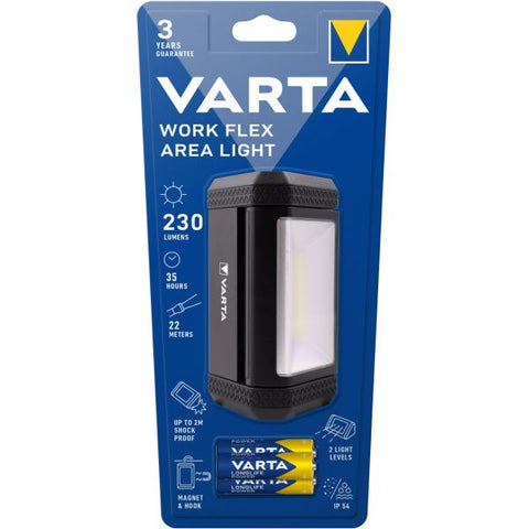 Varta Work Flex LED darbo žibintas su magnetu, IP54, 230 lm