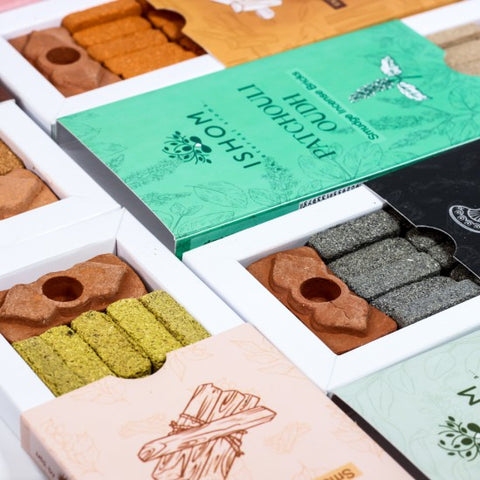 Baltasis šalavijas – natūralūs smilkalai su laikikliu, 15 vnt namams