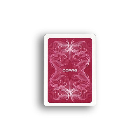 Copag Centennial raudonos plastikinės pokerio kortos, jumbo indeksas