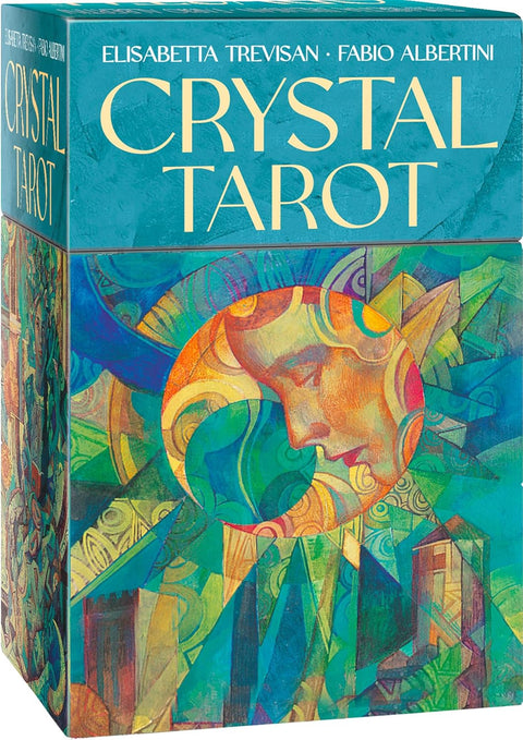 Crystal Tarot taro kortos – premium leidimas Lo Scarabeo, vitražo stiliaus