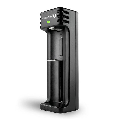 everActive USB‑C ličio jonų baterijų įkroviklis 18650/21700 su apsaugomis