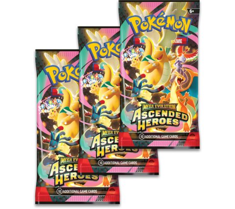 Pokemon Ascended Heroes lipdukų rinkinys su Gastly promo korta