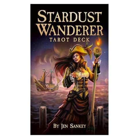 Stardust Wanderer Tarot – kosminė taro kaladė auksiniais kraštais, 78 kortos