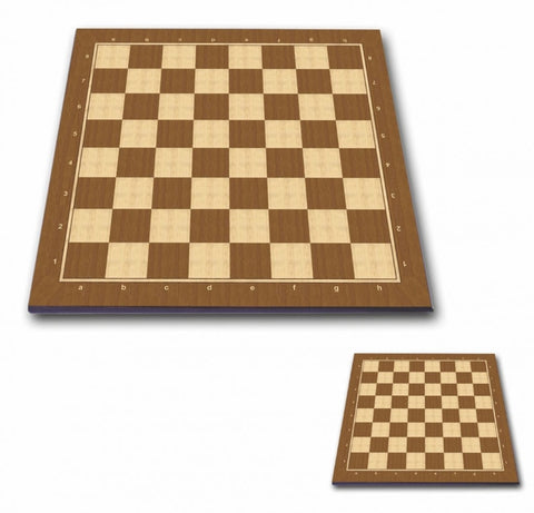 Šachmatų ir šaškių lenta, riešutmedžio spalvos, 45x45 cm