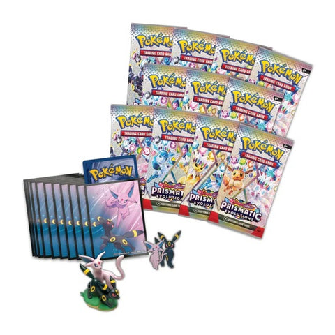 Pokemon Prismatic Evolutions Premium rinkinys Espeon & Umbreon ex