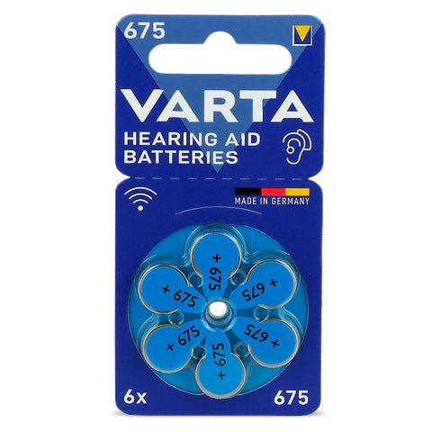 Varta 675 klausos aparatų baterijos, 60 vnt., ilgo veikimo
