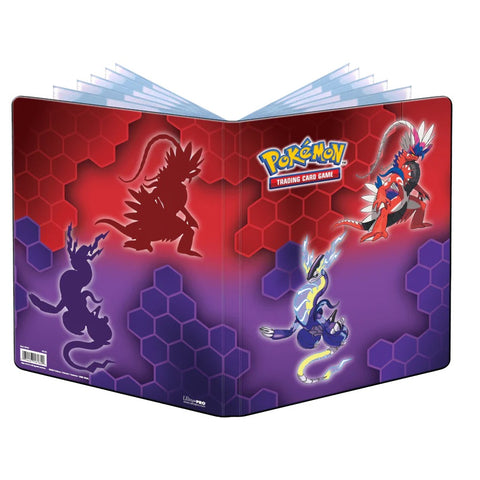 Pokémon kortelių albumas 9 kišenių Koraidon ir Miraidon kolekcininkams