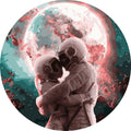 Tapyba Pagal Skaičius: „Įsimylėję astronautai po mėnuliu“ 40x40 cm