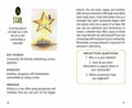 tarot korta Žvaigždė knygos ištraukoje su iliustracija ir aprašymu: raktiniai žodžiai ir refleksijos klausimai