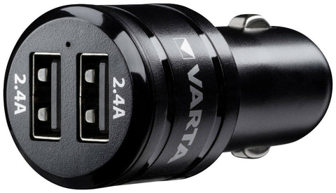 Varta USB automobilinis įkroviklis 2x 2.4A + Micro USB laidas