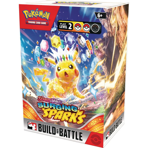 Pokémon Surging Sparks Build & Battle rinkinys – TCG starto dėžė