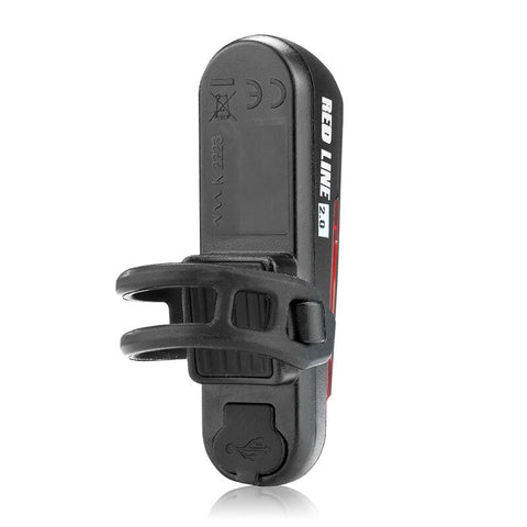 Mactronic Red Line 2.0 galinis dviračio žibintas 20 lm USB-C 360°