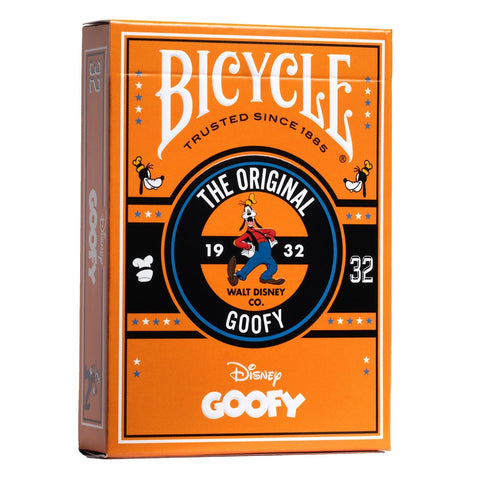 Disney Goofy Bicycle žaidimo kortos – oranžinė kaladė kolekcionieriams