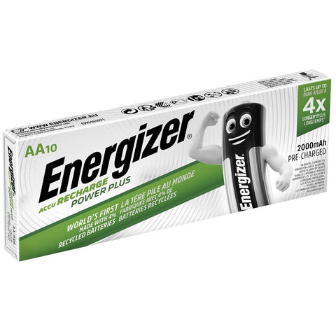 Energizer AA įkraunamos baterijos 2000mAh Power Plus, 10 vnt.