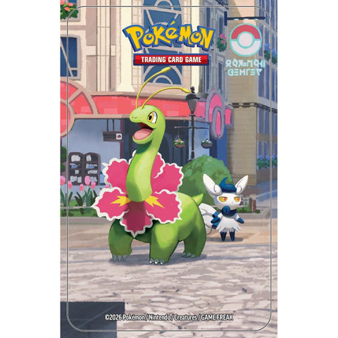 Pokémon TCG Lumiose City Mini Tin Meganium – 2 papildymo pakuotės (EN)