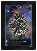 Plakatas Fractal Widget su abstrakčiu akimis užpildytu fraktalu pastelinėmis spalvomis ant žvaigždėto fono, numeris 27
