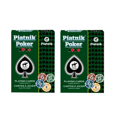 Piatnik pokerio kortos 2 kaladės – raudona ir mėlyna, profesionalios