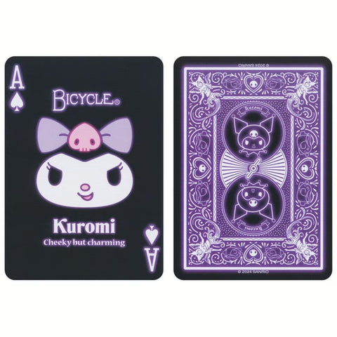 Bicycle Kuromi žaidimo kortos – Sanrio kolekcionieriams ir pokeriui