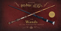 Burtininko lazdelės iš Harry Potter ir Fantastic Beasts — ruda ornamentuota ir juoda susuktos versijos, sukryžiuotos, riboto leidimo