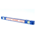 Nag Champa smilkalai Satya, mėlyna 15 g ilga pakuotė iš priekio, klasikinis medituoti ir namams skirtas kvapas