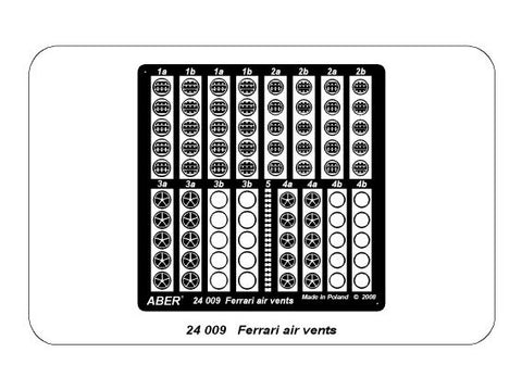 Aber Ferrari oro angų fotocheminis detalizavimo rinkinys 24009