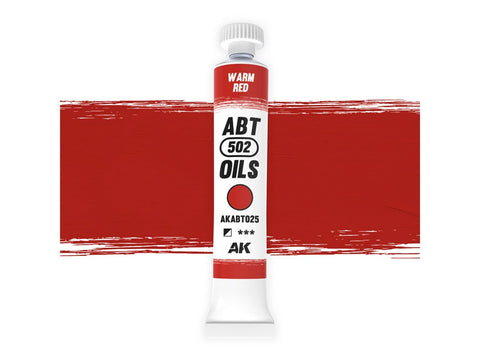 Šiltai raudoni aliejiniai dažai modeliams ABT 502 OILS AKABT025