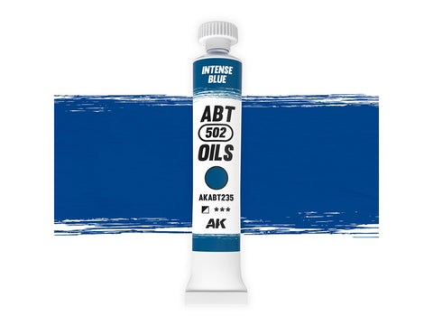 AK 502 aliejiniai dažai Intense Blue mėlyna modeliavimui AKABT235